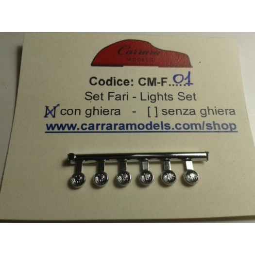 CM-F01 n° 6 Fari di 3 mm con ghiera diametro 4 mm